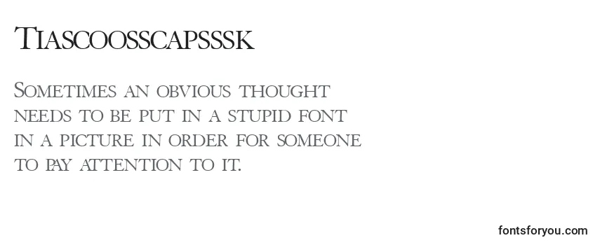 Обзор шрифта Tiascoosscapsssk