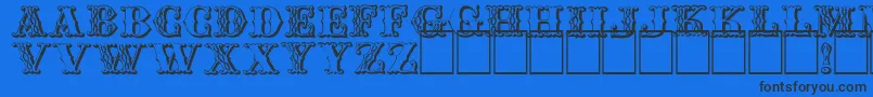 ChipperfieldAndBailey-Schriftart – Schwarze Schriften auf blauem Hintergrund