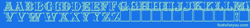 ChipperfieldAndBailey Font – Green Fonts on Blue Background