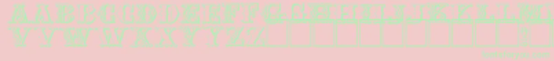 ChipperfieldAndBailey-Schriftart – Grüne Schriften auf rosa Hintergrund