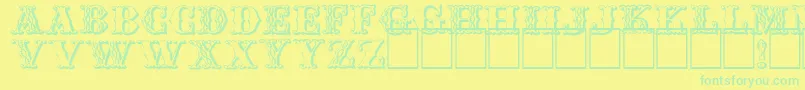 ChipperfieldAndBailey Font – Green Fonts on Yellow Background