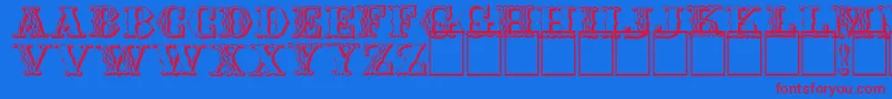 ChipperfieldAndBailey Font – Red Fonts on Blue Background