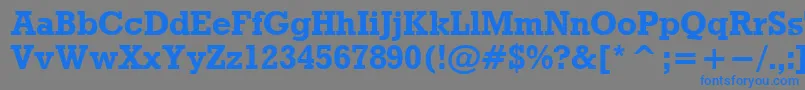 RdoB Font – Blue Fonts on Gray Background