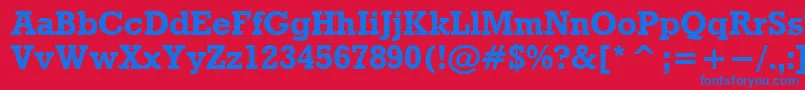 フォントRdoB – 赤い背景に青い文字