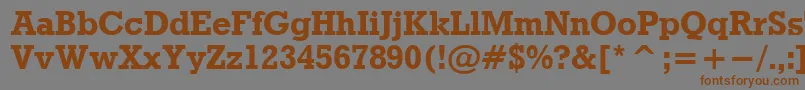 RdoB Font – Brown Fonts on Gray Background