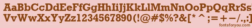RdoB Font – Brown Fonts on Pink Background