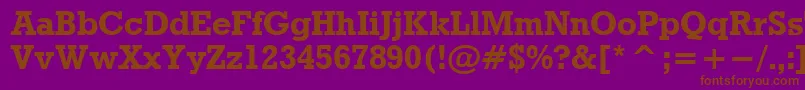 RdoB Font – Brown Fonts on Purple Background