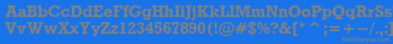 フォントRdoB – 青い背景に灰色の文字