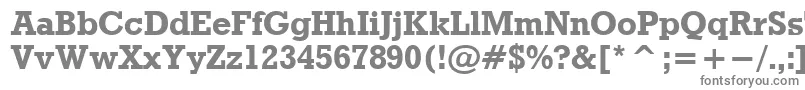 フォントRdoB – 白い背景に灰色の文字