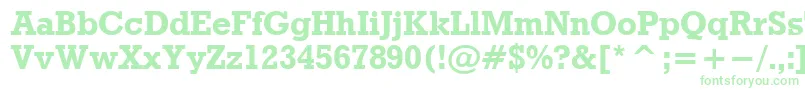 RdoB Font – Green Fonts on White Background