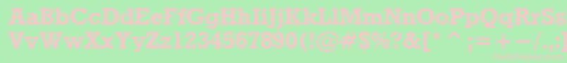 RdoB Font – Pink Fonts on Green Background