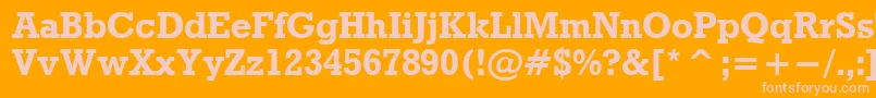 RdoB Font – Pink Fonts on Orange Background