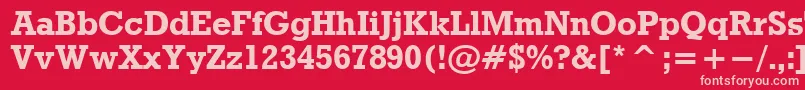 RdoB Font – Pink Fonts on Red Background