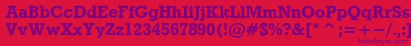 Шрифт RdoB – фиолетовые шрифты на красном фоне