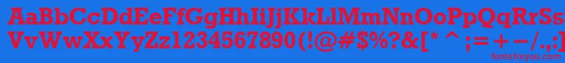 RdoB Font – Red Fonts on Blue Background