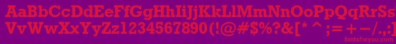 Шрифт RdoB – красные шрифты на фиолетовом фоне