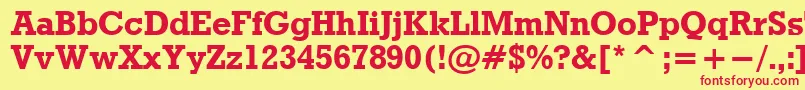 RdoB Font – Red Fonts on Yellow Background