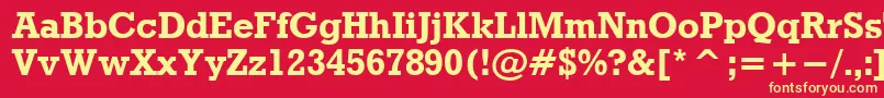 RdoB Font – Yellow Fonts on Red Background