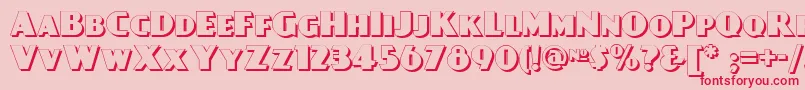 Daypostershadownf Font – Red Fonts on Pink Background