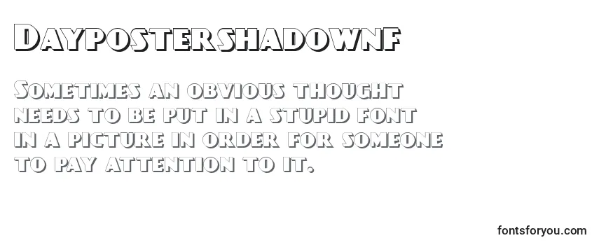 Review of the Daypostershadownf Font