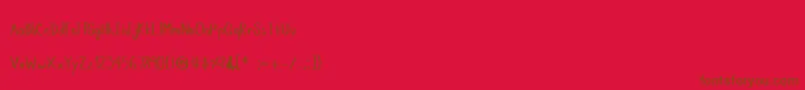 MemosHand Font – Brown Fonts on Red Background