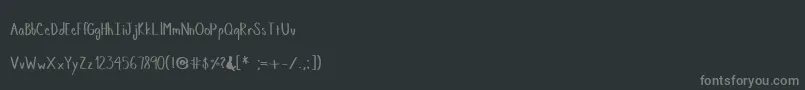 MemosHand Font – Gray Fonts on Black Background