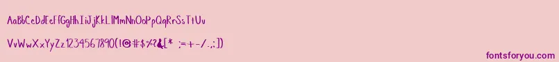 fuente MemosHand – Fuentes Moradas Sobre Fondo Rosa
