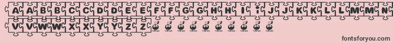 FontsBombJigsaw Font – Black Fonts on Pink Background