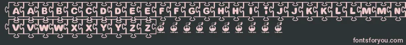 FontsBombJigsaw Font – Pink Fonts on Black Background
