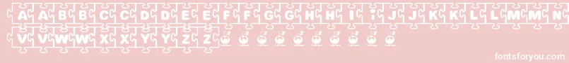 FontsBombJigsaw Font – White Fonts on Pink Background