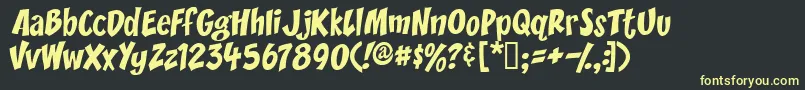 Yikes ffy Font – Yellow Fonts on Black Background