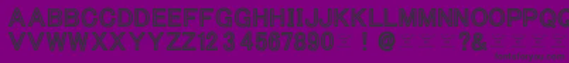 ThacoolkidzBlack-fontti – mustat fontit violetilla taustalla