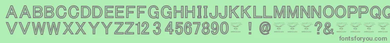 ThacoolkidzBlack Font – Gray Fonts on Green Background