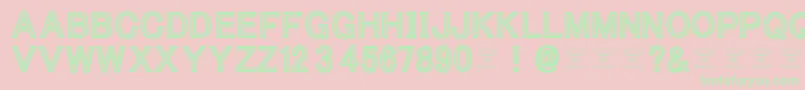 ThacoolkidzBlack Font – Green Fonts on Pink Background