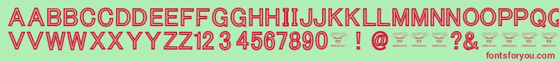 ThacoolkidzBlack Font – Red Fonts on Green Background