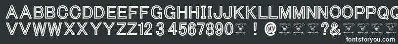 ThacoolkidzBlack-fontti – valkoiset fontit mustalla taustalla