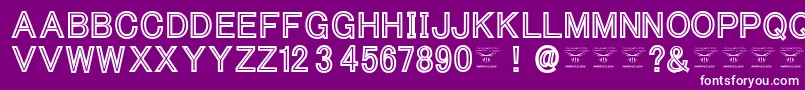 ThacoolkidzBlack Font – White Fonts on Purple Background