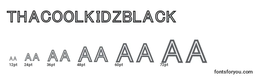 Размеры шрифта ThacoolkidzBlack