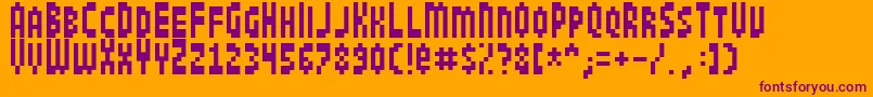 Jamboree Font – Purple Fonts on Orange Background