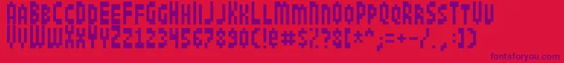 Jamboree Font – Purple Fonts on Red Background