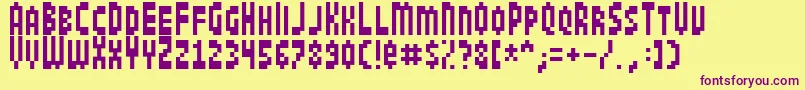 Jamboree Font – Purple Fonts on Yellow Background