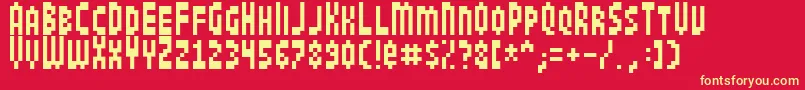 Jamboree Font – Yellow Fonts on Red Background