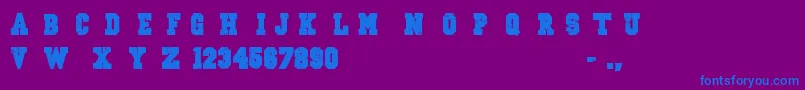 OutlawStars Font – Blue Fonts on Purple Background