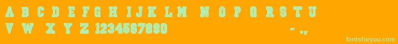 OutlawStars Font – Green Fonts on Orange Background