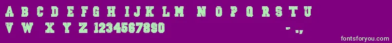 OutlawStars Font – Green Fonts on Purple Background