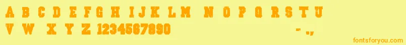 OutlawStars Font – Orange Fonts on Yellow Background