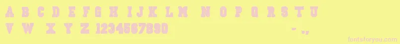 OutlawStars Font – Pink Fonts on Yellow Background