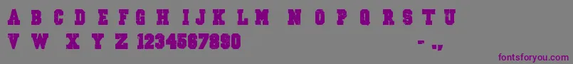 フォントOutlawStars – 紫色のフォント、灰色の背景