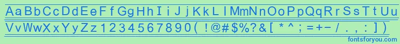 Шрифт Fikey3 – синие шрифты на зелёном фоне