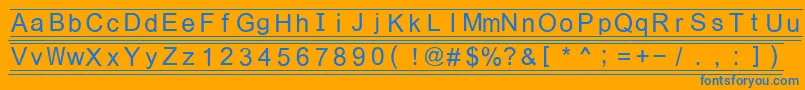 Шрифт Fikey3 – синие шрифты на оранжевом фоне